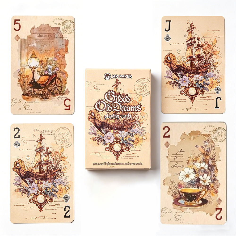 Vintage Collectible Playing Cards - 55 قطعة من أوراق اللعب ذات