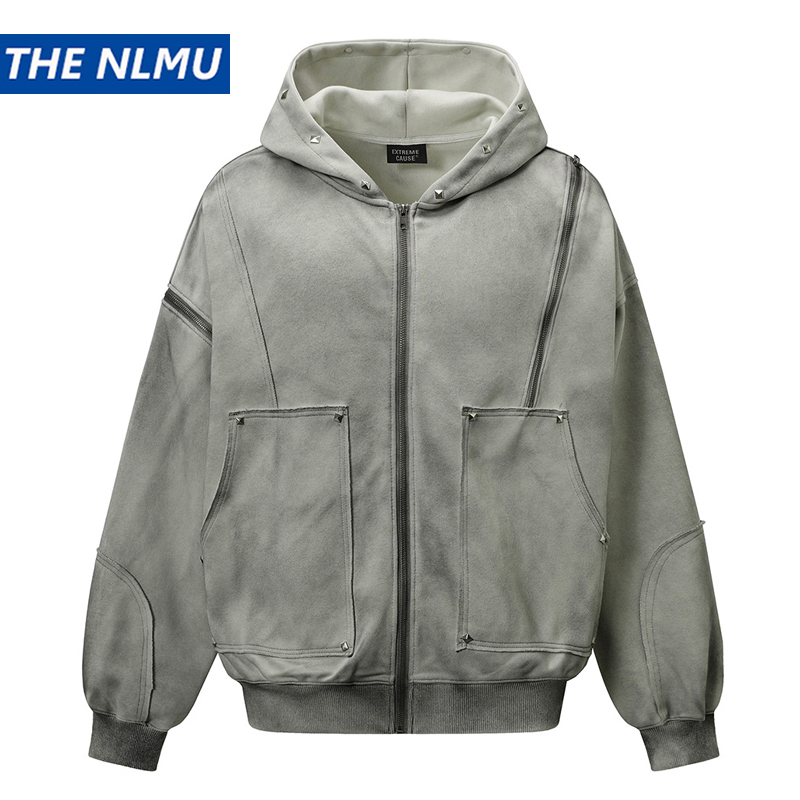 Vintage Zip Hoodie - سترة بقلنسوة كلاسيكية للرجال 2025 سترة