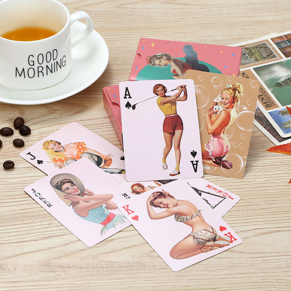 Vintage Collectible Playing Cards - أوراق لعب بيكيني مثيرة عتيقة، أوراق