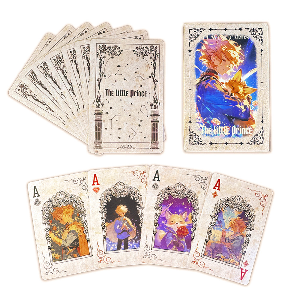 Vintage Collectible Playing Cards - 55 قطعة من أوراق اللعب الأمير