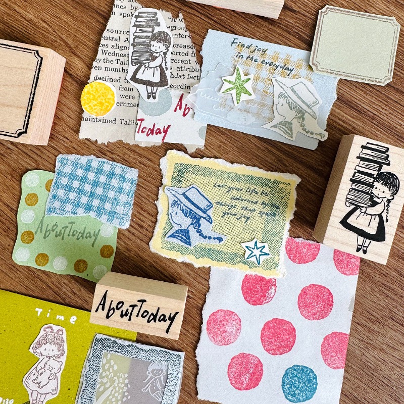 ختم خشبي بتصميم قبعة دب فتاة ج - مراجعة Vintage Collectible Stamps وسعره