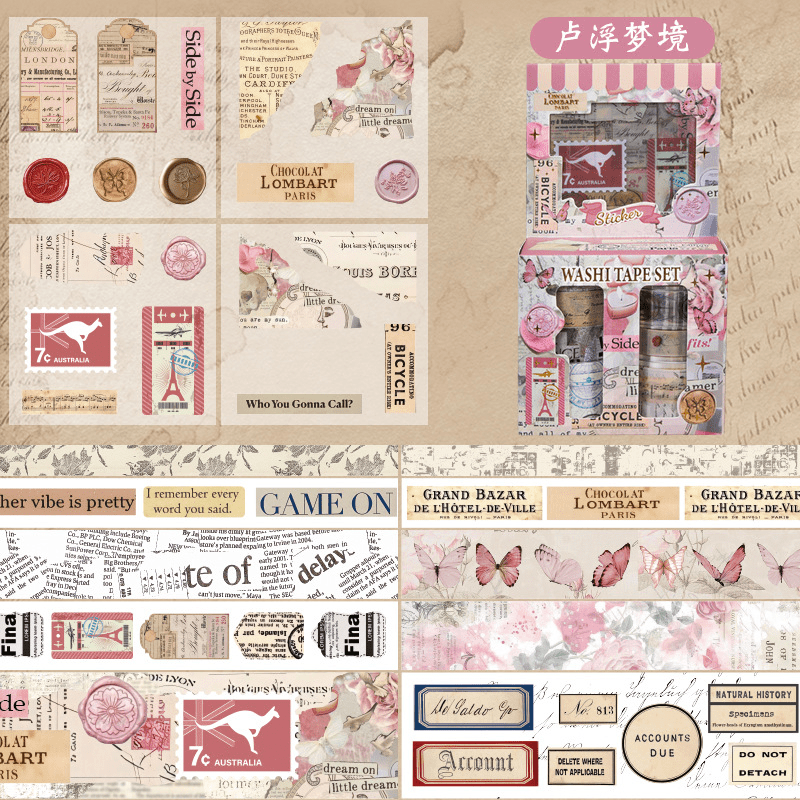 مجموعة شريط واشي بتصميم فراشة  - مراجعة Vintage Collectible Stamps وسعره