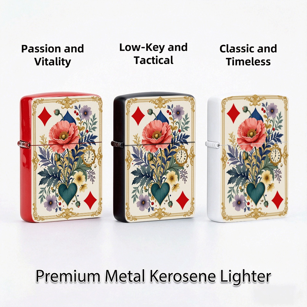 ولاعة بغطاء قابل للفتح بتصميم  - مراجعة Vintage Collectible Playing Cards وسعره