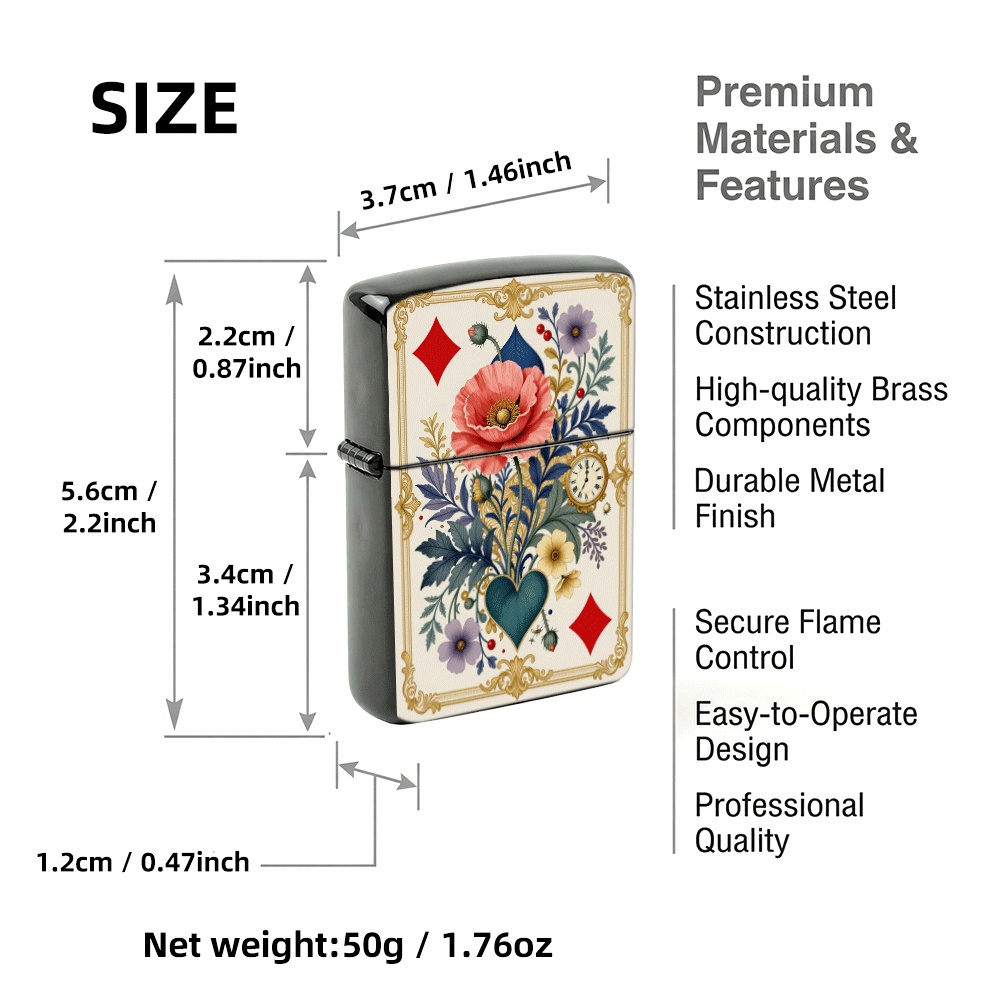 ولاعة بغطاء قابل للفتح بتصميم  - مراجعة Vintage Collectible Playing Cards وسعره