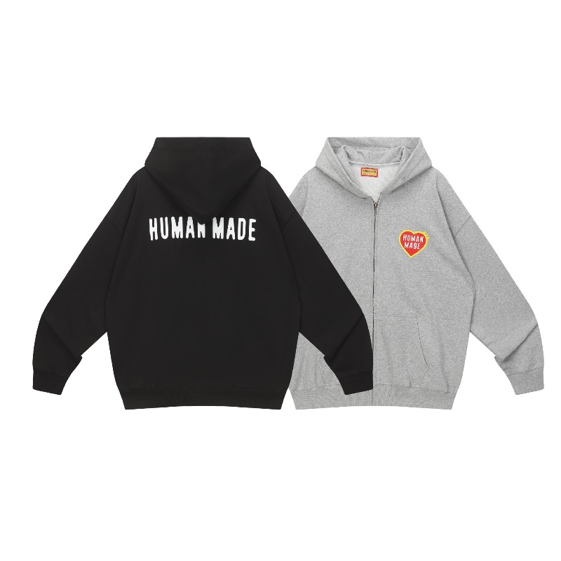 هودي فينتاج بطبعة قلب من هومان - مراجعة Vintage Zip Hoodie وسعره