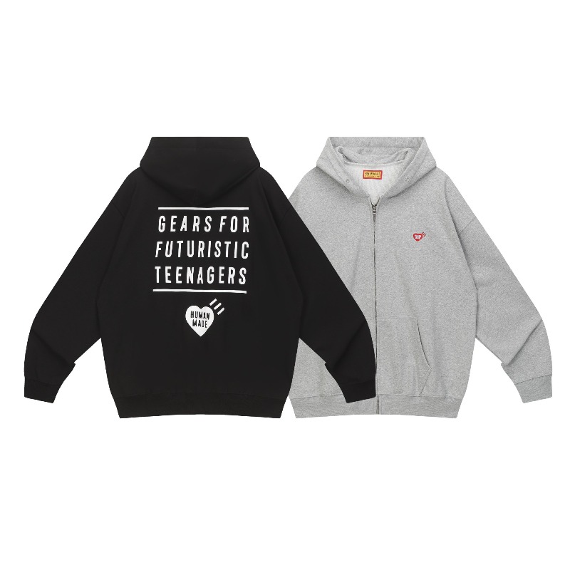 هودي فينتاج بطبعة قلب من هومان - مراجعة Vintage Zip Hoodie وسعره