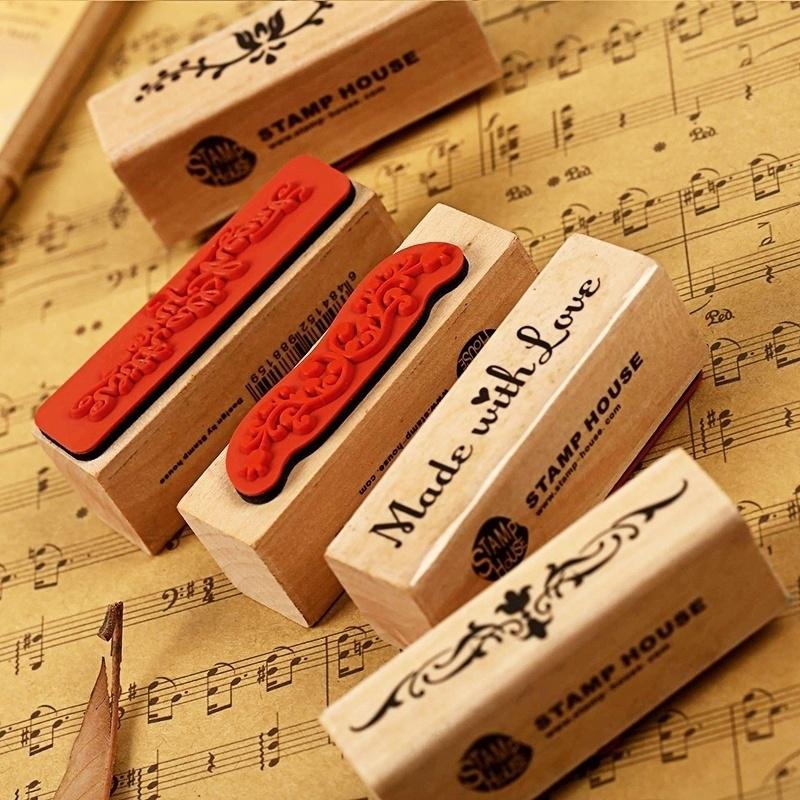 خمر قطاع خشبي المطاط ختم الاطف - مراجعة Vintage Collectible Stamps وسعره