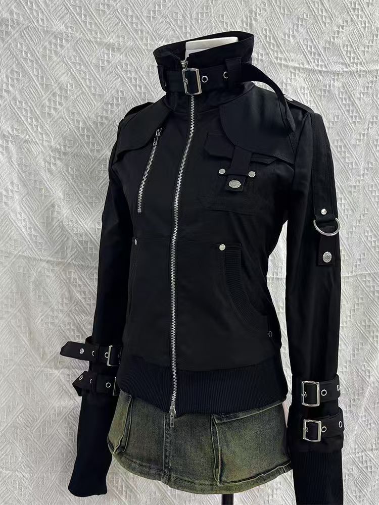 سترة نسائية سوداء ضيقة بسحاب م - مراجعة Vintage Zip Hoodie وسعره