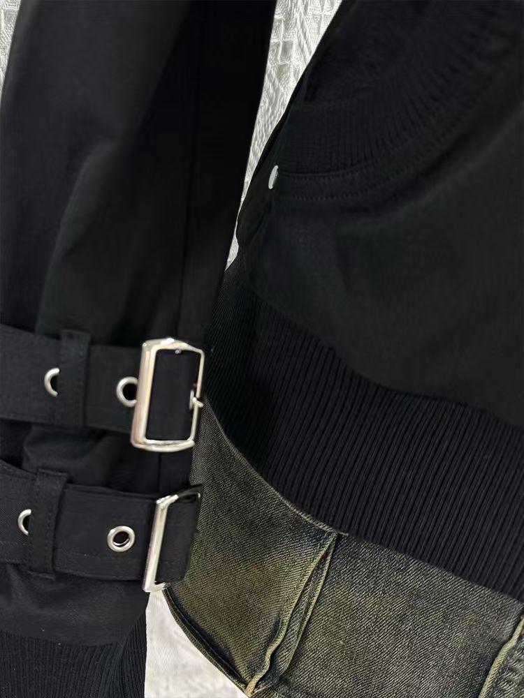 سترة نسائية سوداء ضيقة بسحاب م - مراجعة Vintage Zip Hoodie وسعره