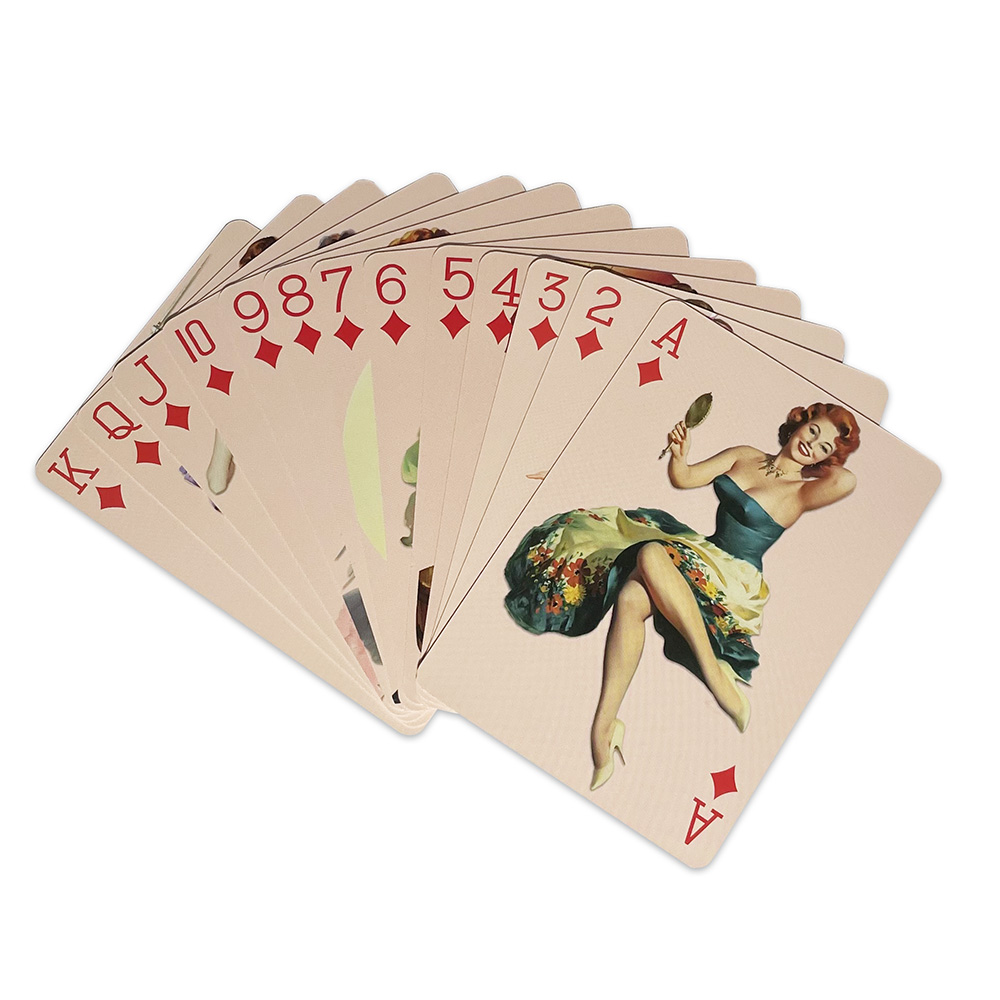 الأمريكية الرجعية مثير سيدة جم - مراجعة Vintage Collectible Playing Cards وسعره