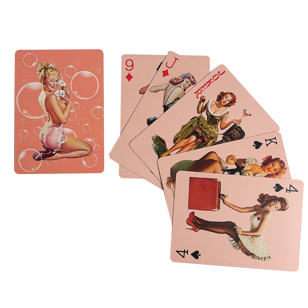 أوراق لعب للفتيات ذات دبوس متا - مراجعة Vintage Collectible Playing Cards وسعره